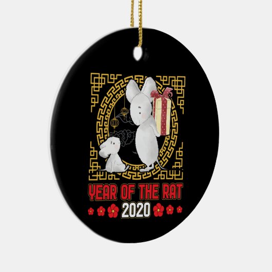2020中国の年の生まれ誕生日 セラミックオーナメント (右)