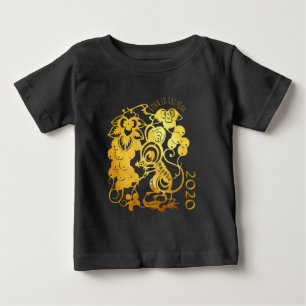 2020中国の年グレープベビーTシャツ ベビーTシャツ
