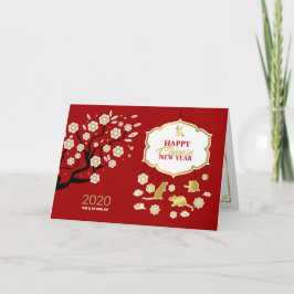 2020中国の年新年おめでとう カード