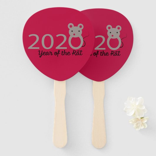 2020中国の年新年 ハンドファン (正面&裏面)