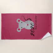 2020中国の年新年 ビーチタオル (正面)