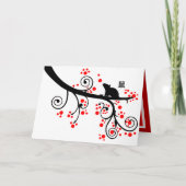 2020中国の年明けの鼠と赤い花 シーズンカード (正面)