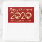 2020中国の年〔占星術の〕十二宮図年 長方形シール (バッグ)