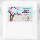 2020中国の年〔占星術の〕十二宮図年 長方形シール (バッグ)