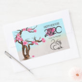 2020中国の年〔占星術の〕十二宮図年 長方形シール (封筒)