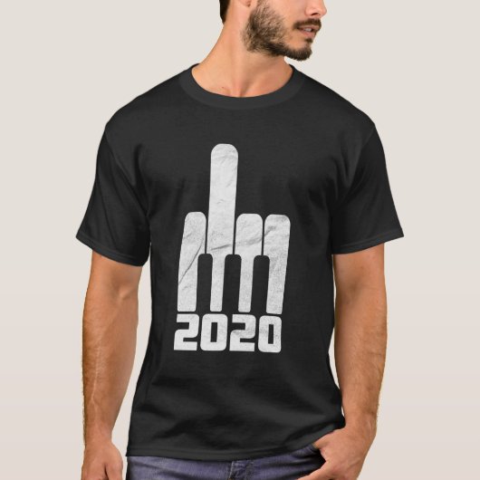 2020中指が非常に悪い年 Tシャツ (正面)