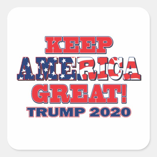 2020保年アメリカ素晴らしトランプ スクエアシール (正面)