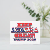 2020保年アメリカ素晴らしトランプ ポストカード (スタンド正面)
