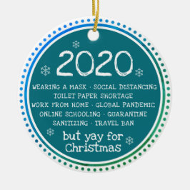 2020吸が、クリスマスティール（緑がかった色）にYay セラミックオーナメント