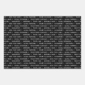 2020吸が、クリスマスブラックはYay ラッピングペーパーシート (正面)