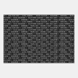 2020吸が、クリスマスブラックはYay ラッピングペーパーシート