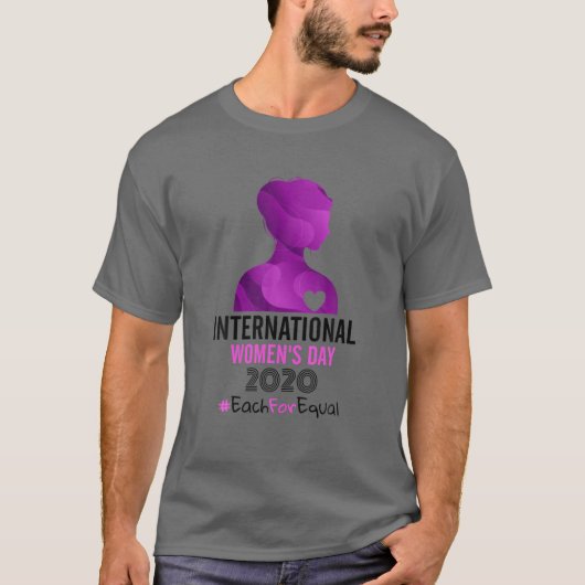 2020国際的年の女性の日はEqual Marc Tシャツ (正面)