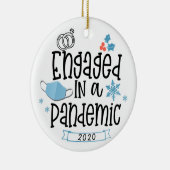 2020婚約した年のパンデミック婚約オーナメント セラミックオーナメント (右)