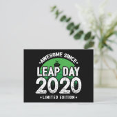 2020年うるう年2月29日誕生日最高！ ポストカード (スタンド正面)