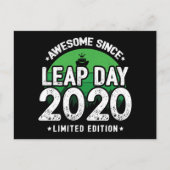 2020年うるう年2月29日誕生日最高！ ポストカード (正面)