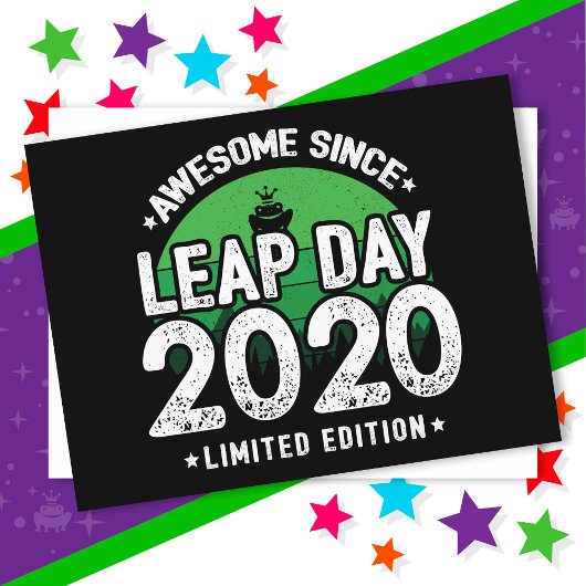 2020年うるう年2月29日誕生日最高！ ポストカード