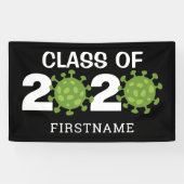 2020年おもしろいウイルス仮想卒業ブラックのクラス 横断幕 (横)