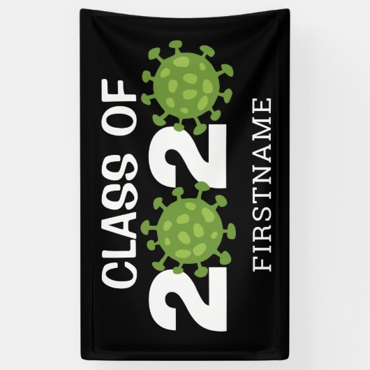 2020年おもしろいウイルス仮想卒業ブラックのクラス 横断幕 (縦)