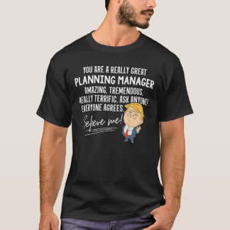 2020年おもしろいトランプの本当に計画素晴らしマネージャGif Tシャツ