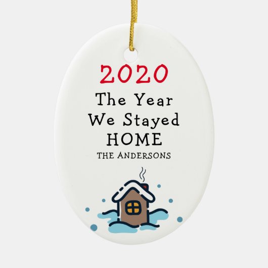 2020年おもしろいパンデミック・クリスマス セラミックオーナメント (正面)