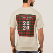 2020年お正月！スコットランドパターン Tシャツ (裏面)