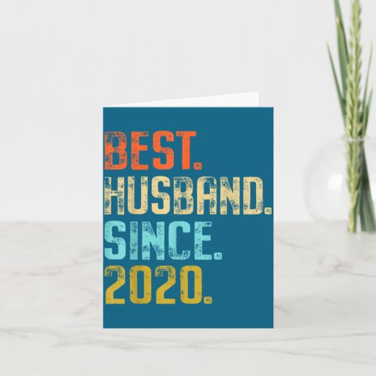 2020年から最高の夫5 周年記念結婚式 カード (正面)
