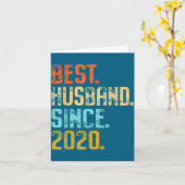 2020年から最高の夫5 周年記念結婚式 カード (黄色い花)
