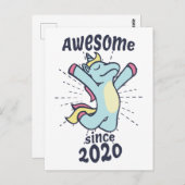2020年から素敵な子 - 誕生日ユニコーン ポストカード (正面/裏面)