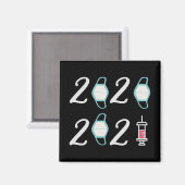 2020年さようなら、2021年こんにちは - ようやく終わった マグネット (正面/裏面)