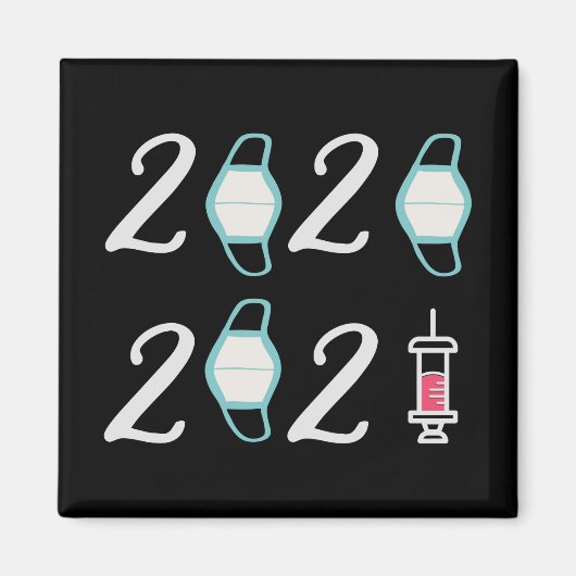2020年さようなら、2021年こんにちは - ようやく終わった マグネット (正面)