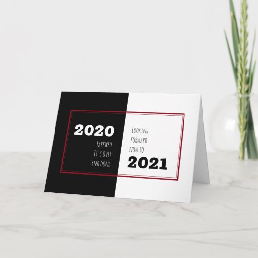 2020年さらば | 2021年新たなスタート | 新年 シーズンカード (正面)