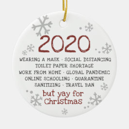 2020年だ吸が、クリスマスは休み セラミックオーナメント