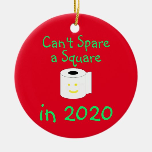 2020年に正方形を確保できない セラミックオーナメント (正面)