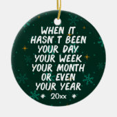 2020年に満たされていない場合はおもしろいミーム セラミックオーナメント (正面)