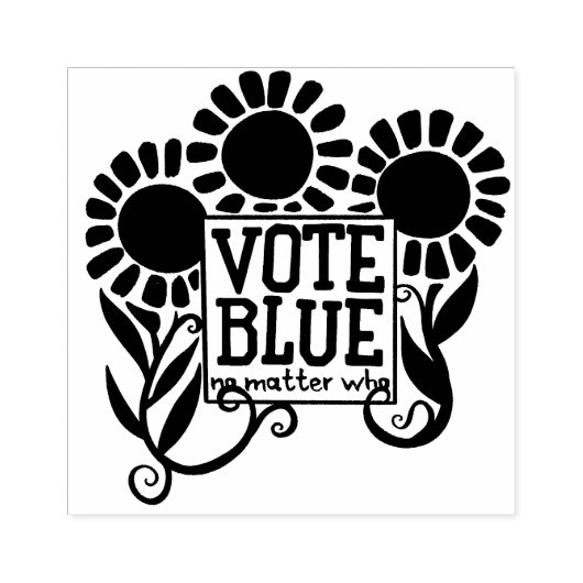 2020年に誰が誰でも青に投票 ラバースタンプ (インプリント)