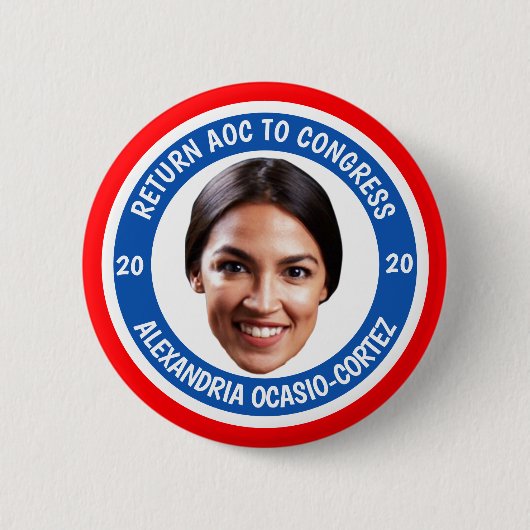 2020年に議会への帰りAOC 缶バッジ (正面)