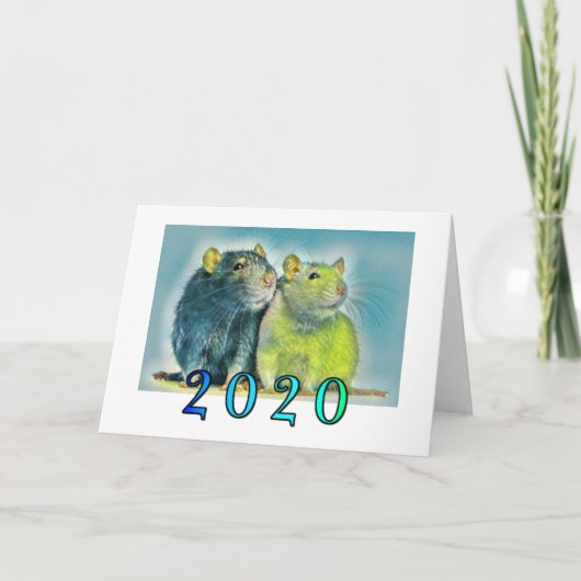 2020年ねずみの中国正月 カード (正面)