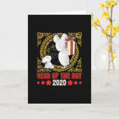 2020年ねずみの年 カード (黄色い花)