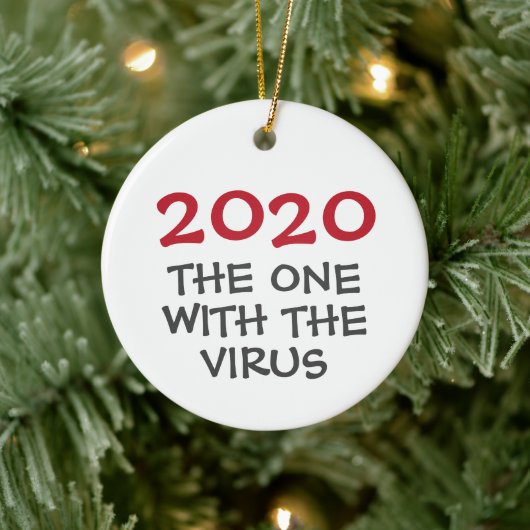 2020年のウイルスのクリスマスオーナメントと セラミックオーナメント (ツリー)