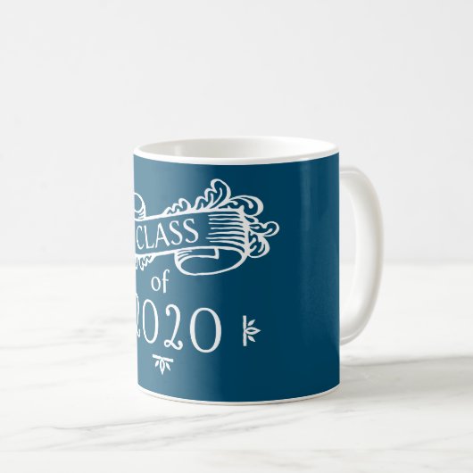 2020年のカスタムな年および色の卒業のクラス コーヒーマグカップ (正面右)