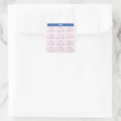 2020年のカレンダー(ピンク淡い色の) スクエアシール (バッグ)