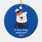 2020年のクリスマスおもしろいを祝う奇年 セラミックオーナメント (正面)