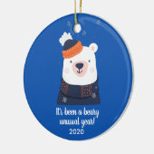 2020年のクリスマスおもしろいを祝う奇年 セラミックオーナメント (左)