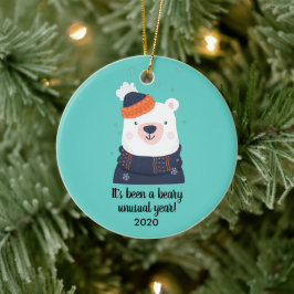 2020年のクリスマスおもしろいを祝う奇年 セラミックオーナメント