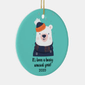 2020年のクリスマスおもしろいを祝う奇年 セラミックオーナメント (右)