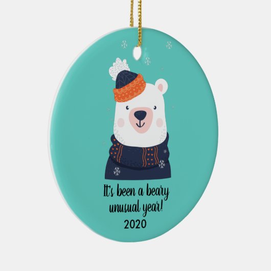 2020年のクリスマスおもしろいを祝う奇年 セラミックオーナメント (右)