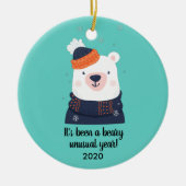 2020年のクリスマスおもしろいを祝う奇年 セラミックオーナメント (正面)