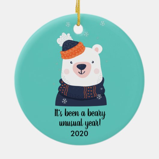 2020年のクリスマスおもしろいを祝う奇年 セラミックオーナメント (裏面)