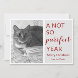 2020年のクリスマスは完璧な年じゃない 面白い猫/ペット シーズンカード