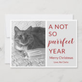 2020年のクリスマスは完璧な年じゃない 面白い猫/ペット シーズンカード (正面)